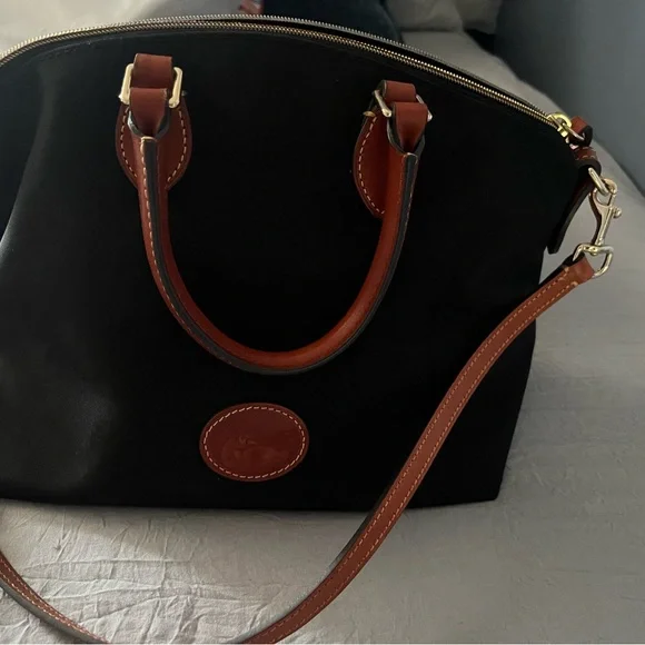 Dooney & Bourke Black and Brown Satchel - Picture 1 of 4
